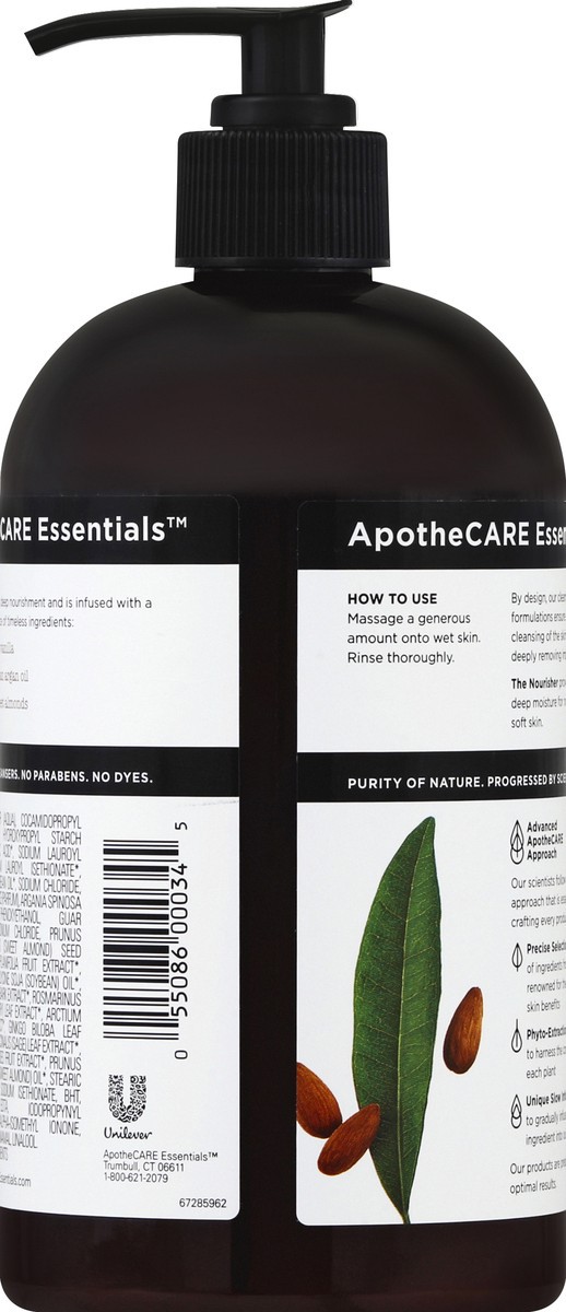 slide 6 of 6, ApotheCARE Essentials The Nourisher Vanilla, Argan Oil, Sweet Almond Body Wash, 16 fl oz