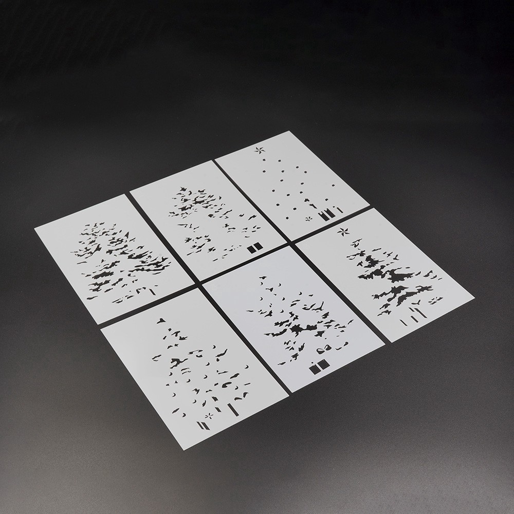 slide 3 of 3, 4" X 6" Christmas Tree Stencil Set By Recollections, 4 in x 6 in