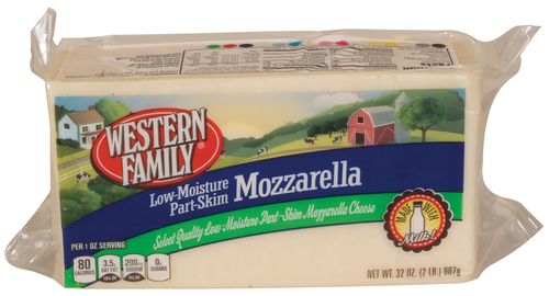 slide 1 of 1, Western Family Mozzarella Loaf, 32 oz