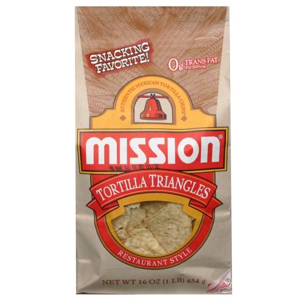 slide 1 of 1, Mission Tortilla Triangles, 16 oz