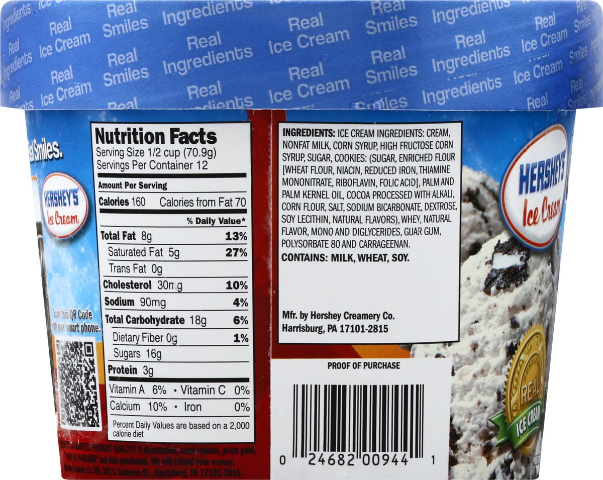 slide 3 of 13, Hershey's Ice Cream Premium Cookies & Cream Ice Cream 1.5 qt, 1.5 qt