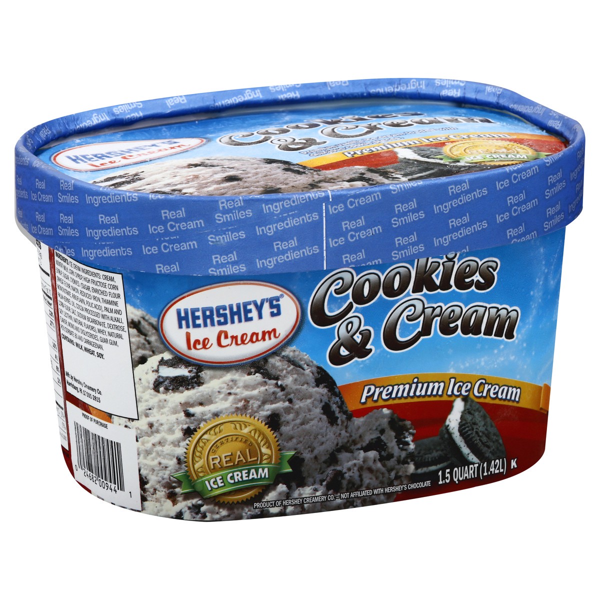 slide 4 of 13, Hershey's Ice Cream Premium Cookies & Cream Ice Cream 1.5 qt, 1.5 qt