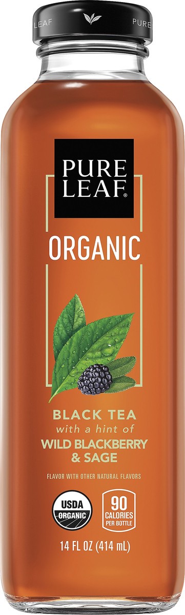 slide 3 of 3, Pure Leaf Organic Wild Blackberry & Sage Black Tea 14 oz, 14 fl oz