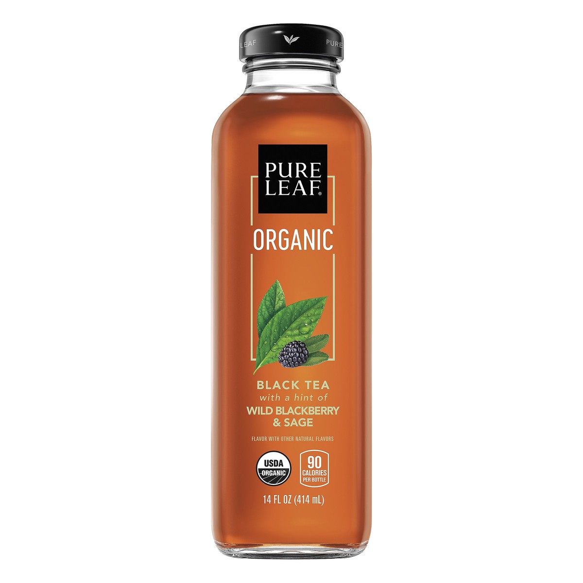 slide 1 of 3, Pure Leaf Organic Wild Blackberry & Sage Black Tea 14 oz, 14 fl oz