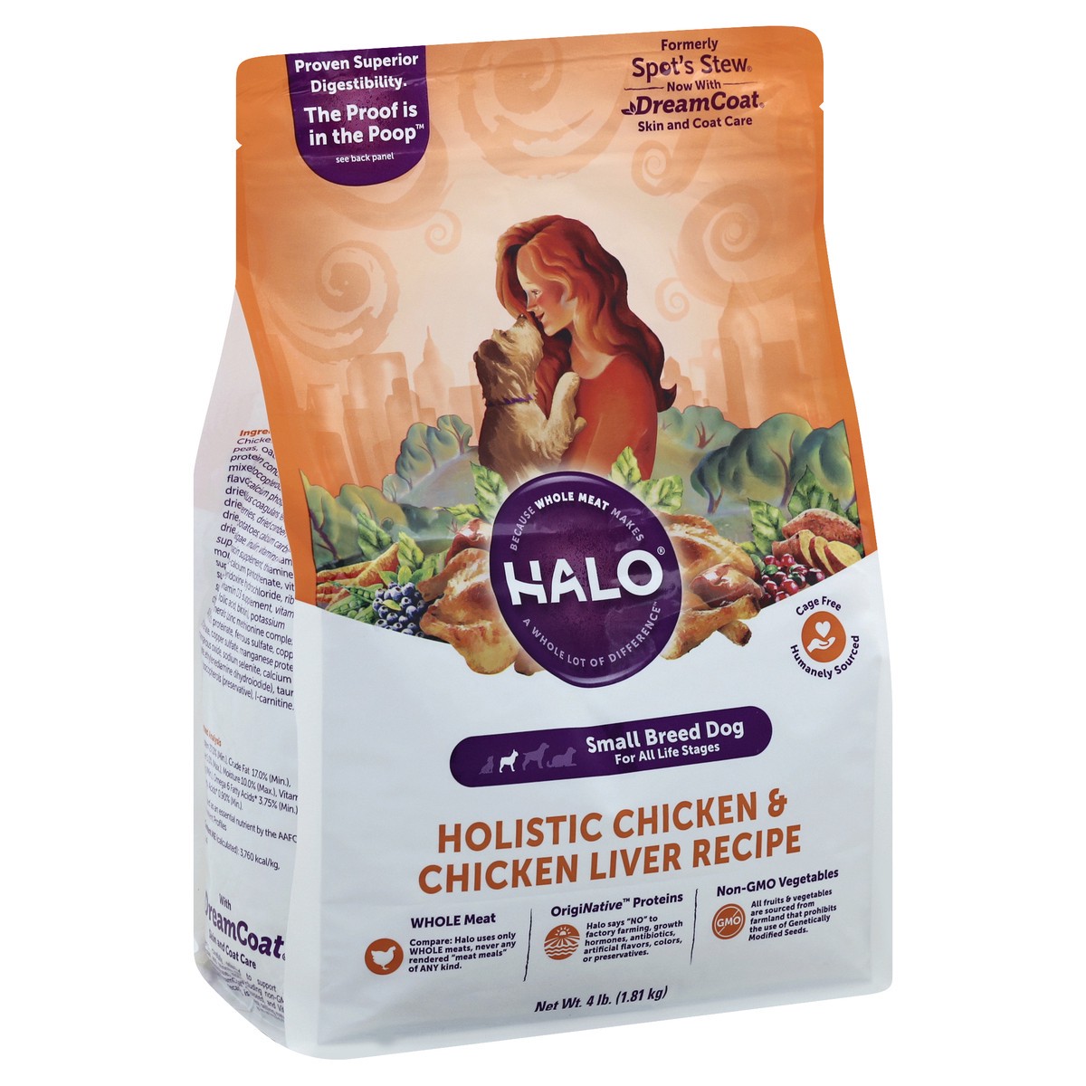 slide 2 of 8, Halo Dog Food 4 lb, 4 lb