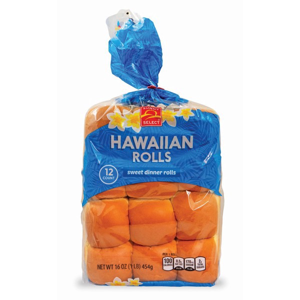 slide 1 of 1, Sunny Select, Hawaiian Rolls, 16 oz