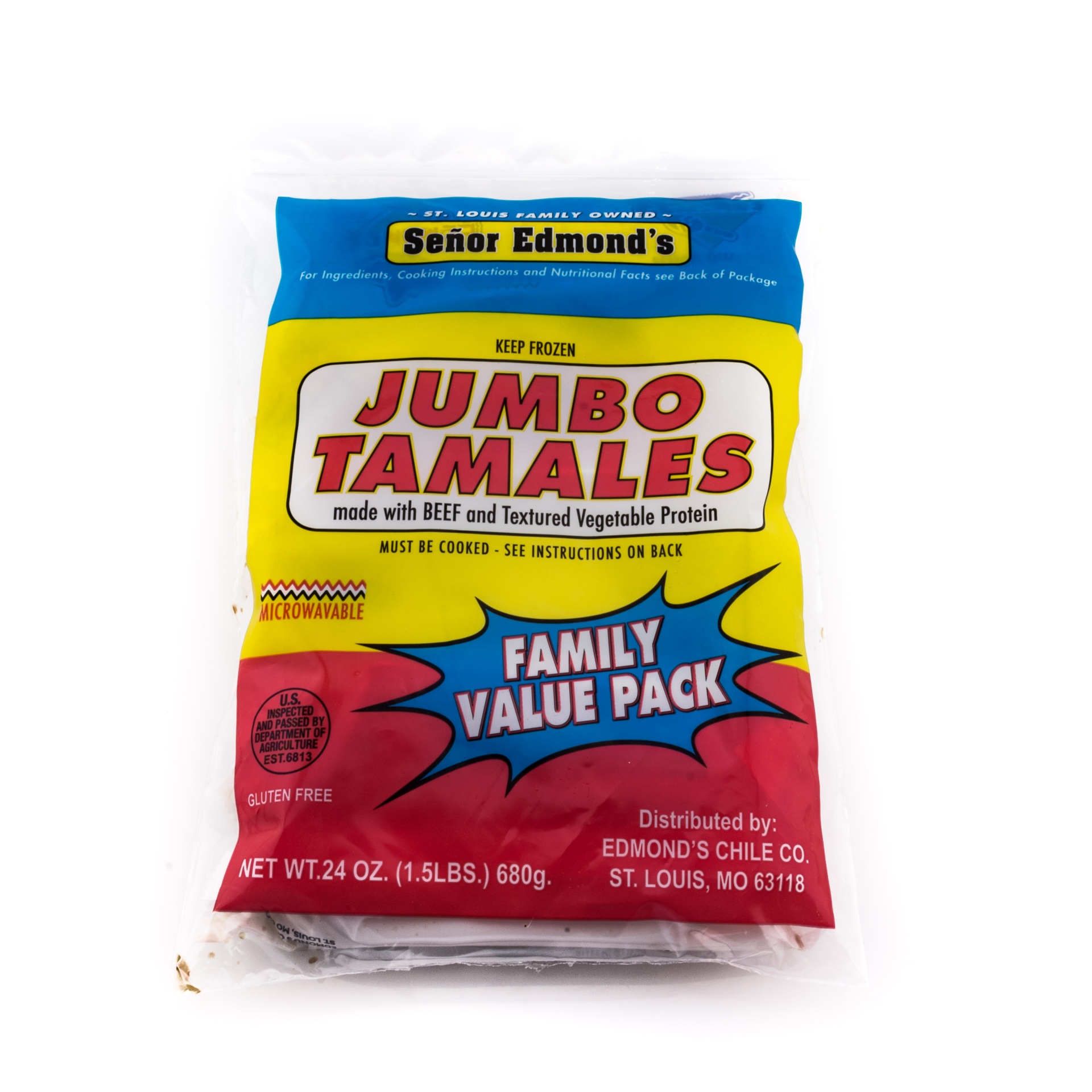 slide 1 of 1, Edmond's Family Pack Tamales, 24 oz