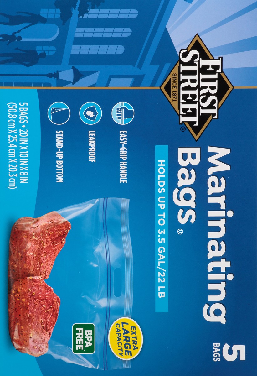 slide 5 of 8, First Street Fs Marinating Bag, 5 ct