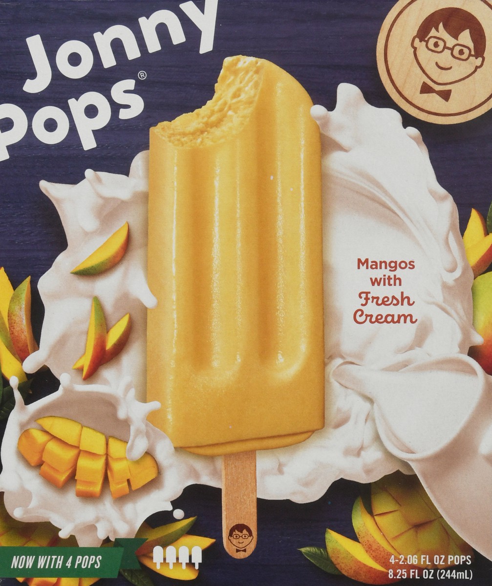 slide 2 of 9, Jonny Pops Mango Cream Ice Cream Bar 4Ct, 4 ct