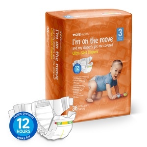 slide 1 of 1, CVS Health Ultra Soft Diapers Size 3 (16-28 Lbs), 36 ct