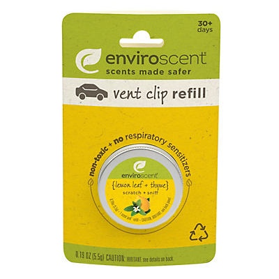 slide 1 of 1, Enviroscent Lemon Leaf + Thyme Vent Clip Refill, 1 ct