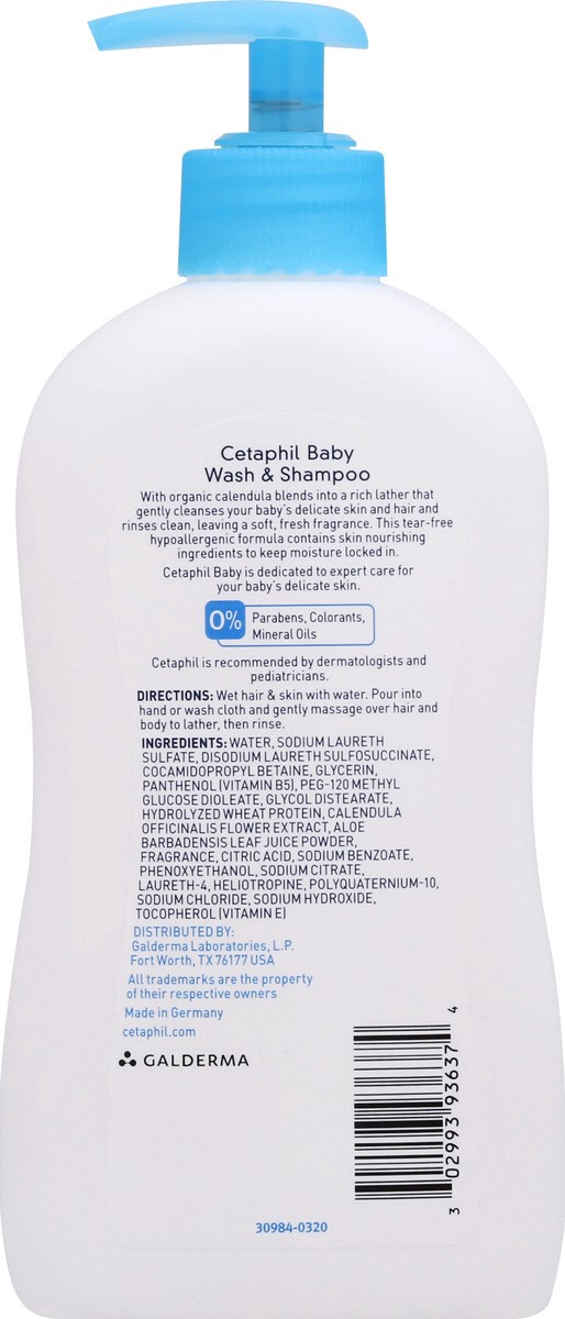 slide 9 of 9, Cetaphil Baby Wash and Shampoo 13.5 oz, 13.5 fl oz