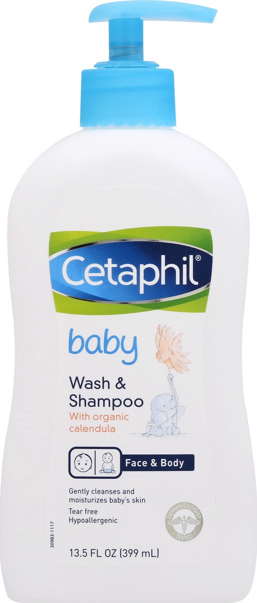 slide 4 of 9, Cetaphil Baby Wash and Shampoo 13.5 oz, 13.5 fl oz