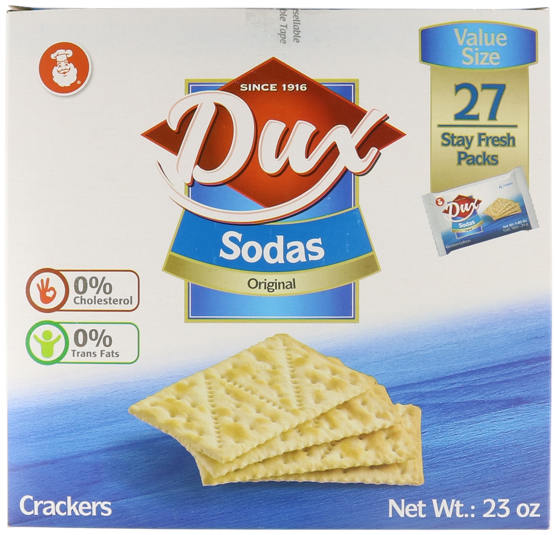 slide 1 of 1, Dux Noel Dux Sodas Box Crackers, 23 oz