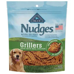 Blue Buffalo Nudges Grillers Natural Dog Treats, Made in the USA with Real Chicken, 16-oz Bag