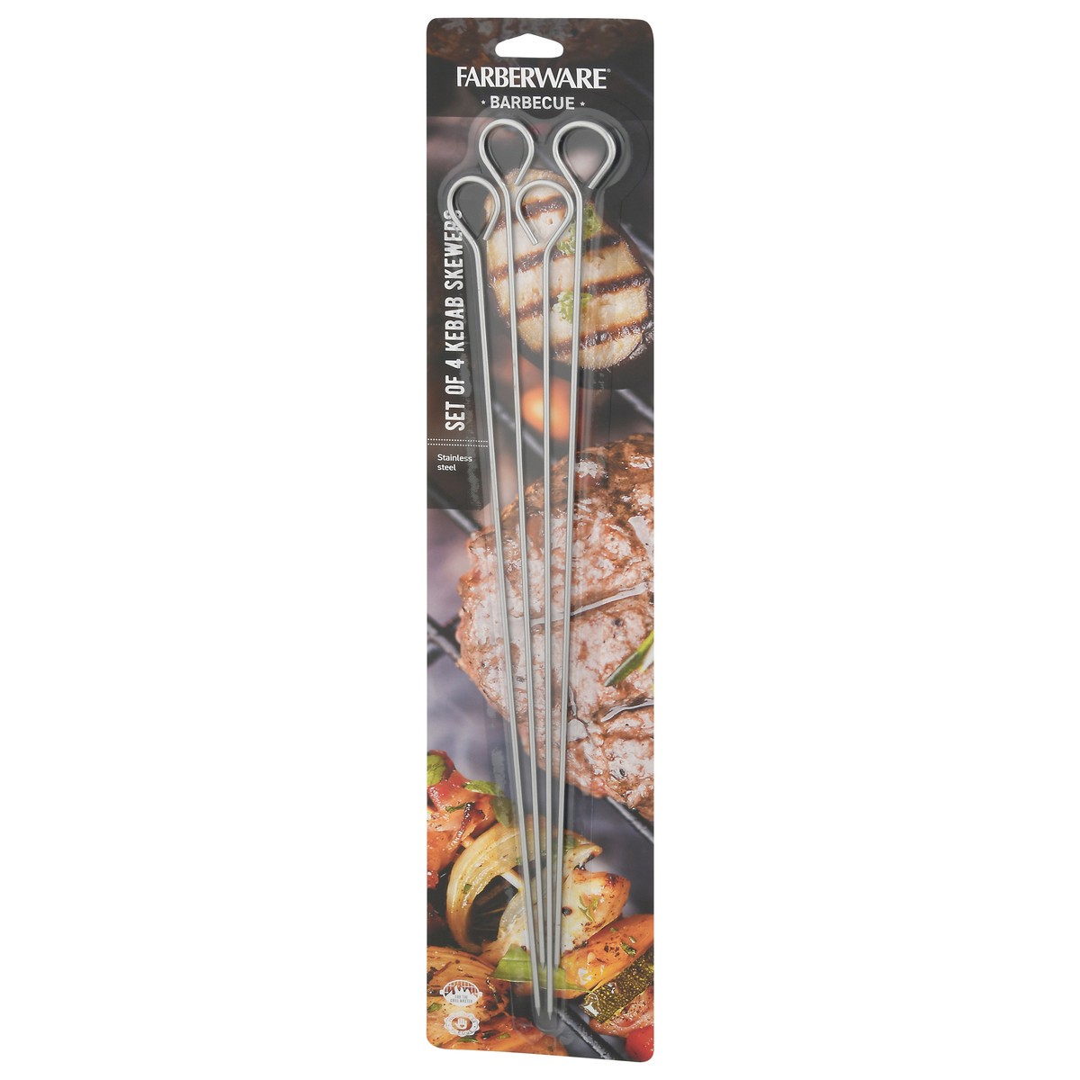 slide 9 of 11, Farberware BBQ Kabob Skewers Stainless Steel, 1 ct