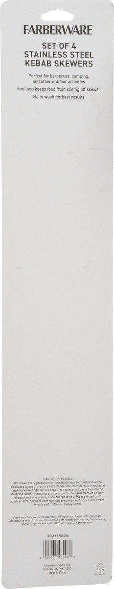slide 2 of 11, Farberware BBQ Kabob Skewers Stainless Steel, 1 ct