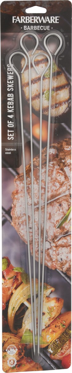 slide 10 of 11, Farberware BBQ Kabob Skewers Stainless Steel, 1 ct