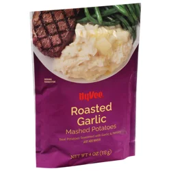 Hy-vee Roasted Garlic Real Mashed Potatoes Seasoned With Garlic & Parsley