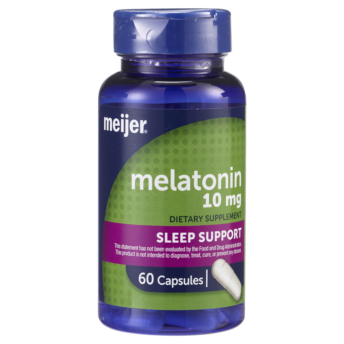 slide 1 of 9, MEIJER WELLNESS Meijer Melatonin Capsule, 60 ct; 10 mg