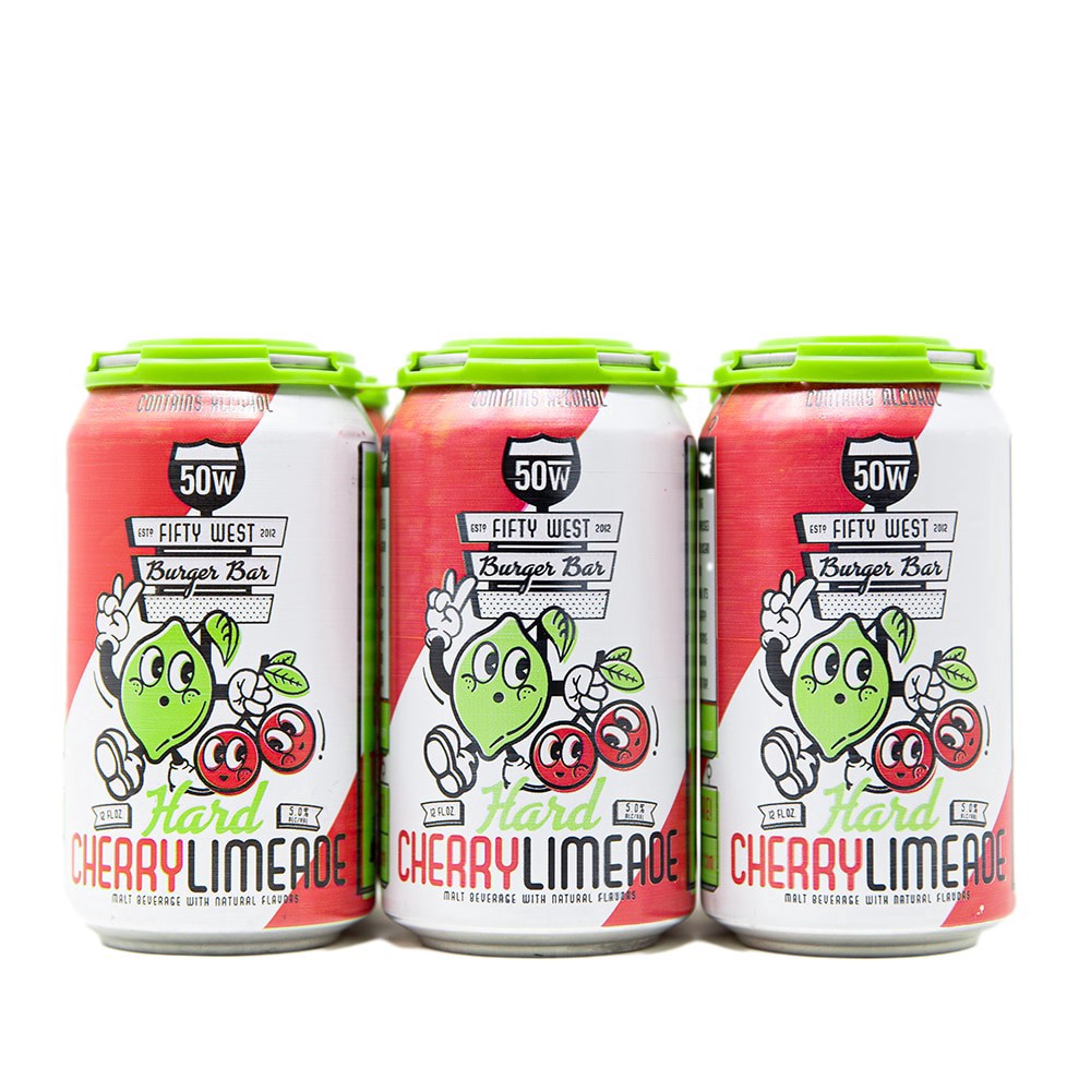 slide 3 of 4, Fifty West Brewing Hard Cherry Limeade Beverage, 6 ct; 12 fl oz