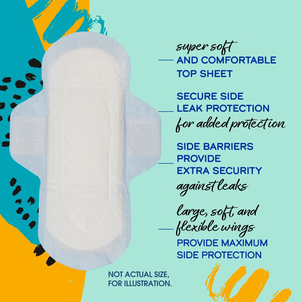 slide 3 of 5, Kroger® Ultra Thin Pads with Wings Regular Size 1 Unscented, 22 ct