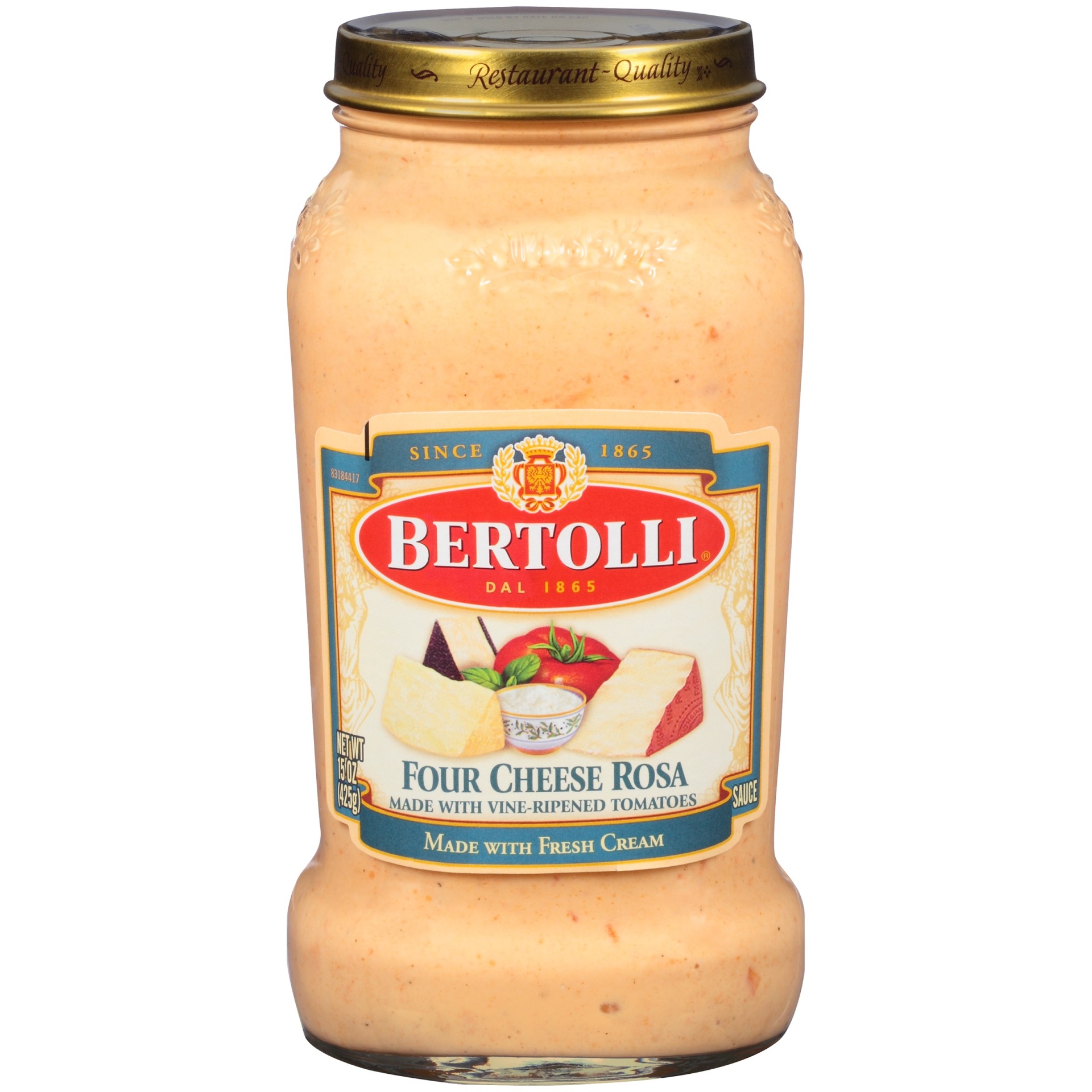 slide 1 of 8, Bertolli Four Cheese Rosa Alfredo Sauce, 15 oz