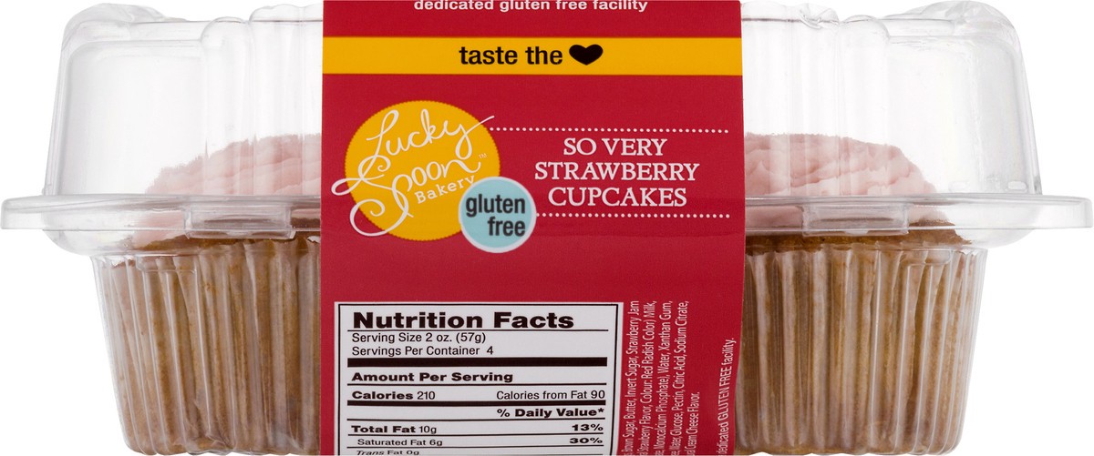 slide 4 of 13, Lucky Spoon Bakery Gluten Free Strawberry Cupcakes 8 oz, 8 oz