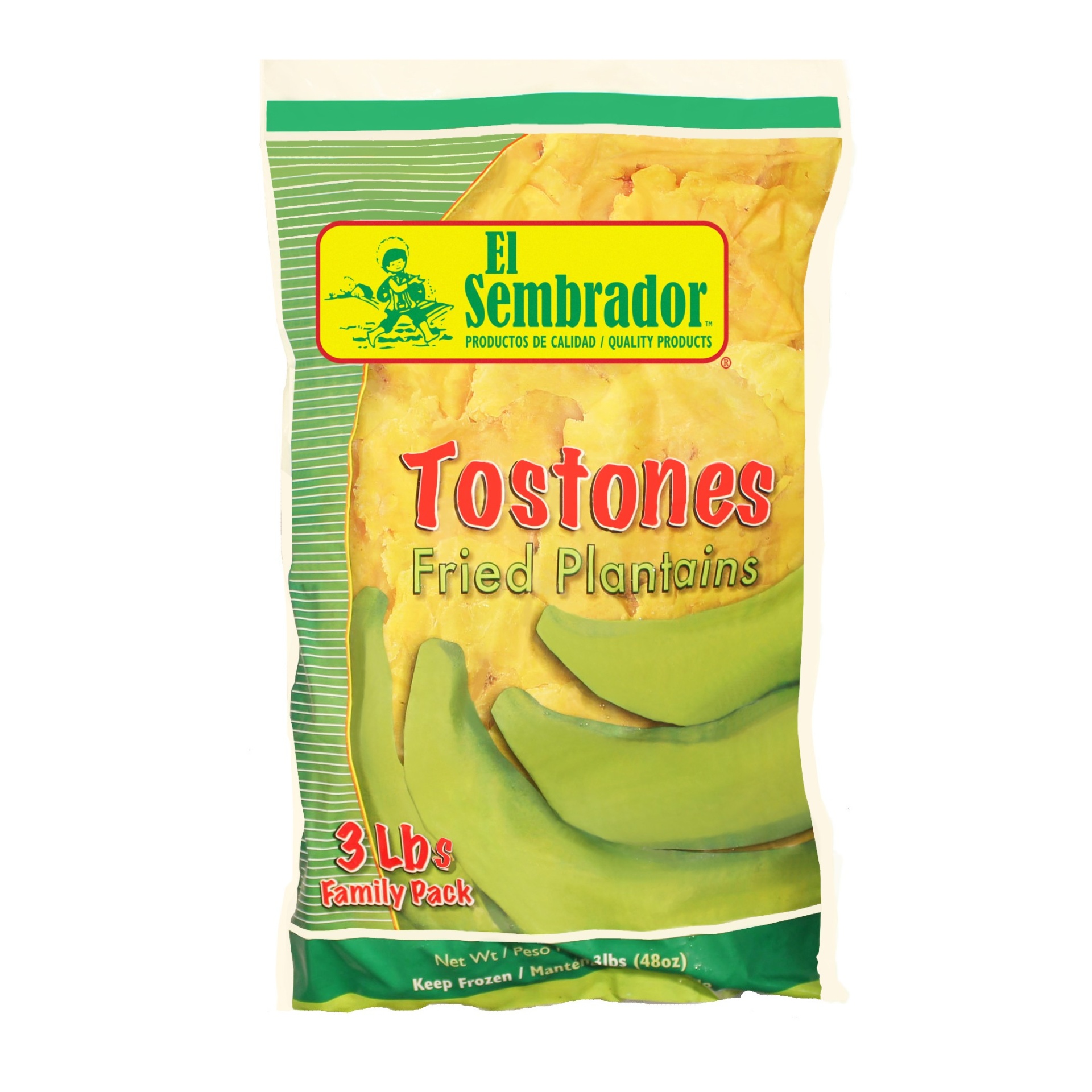 slide 1 of 1, El Sembrador Frozen Tostones Fried Plantains, 3 lb