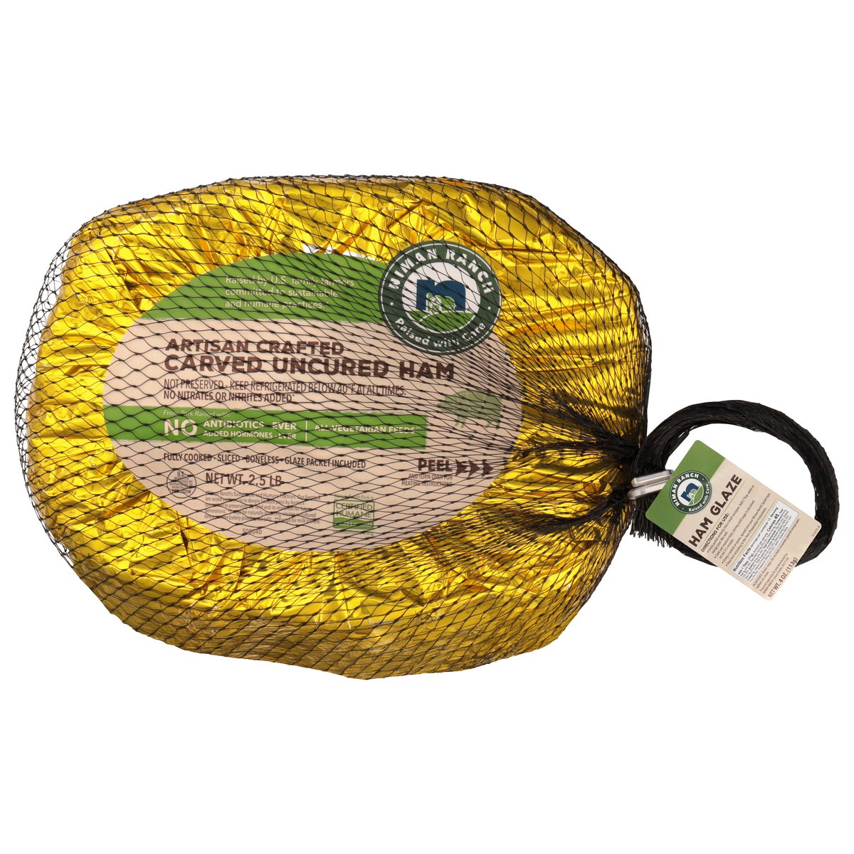 slide 1 of 11, Niman Ranch Artisan Crafted Carved Uncured Ham 2.5 lb, 2.5 lb