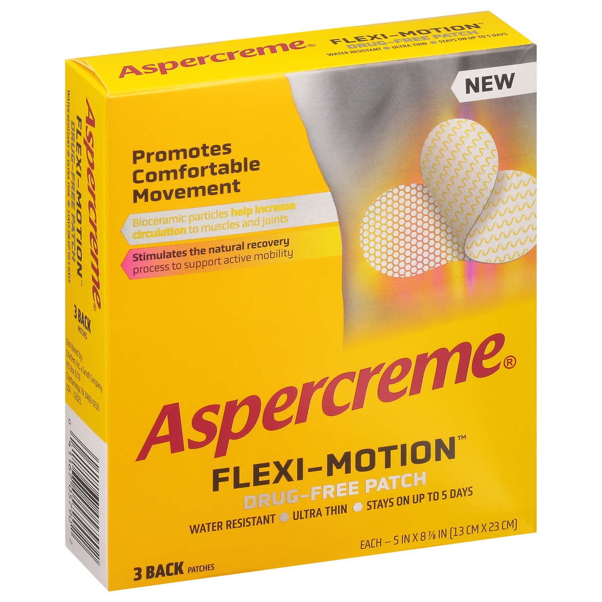 slide 11 of 11, Aspercreme Flexi-Motion Drug-Free Back Patches 3 ea, 3 ct