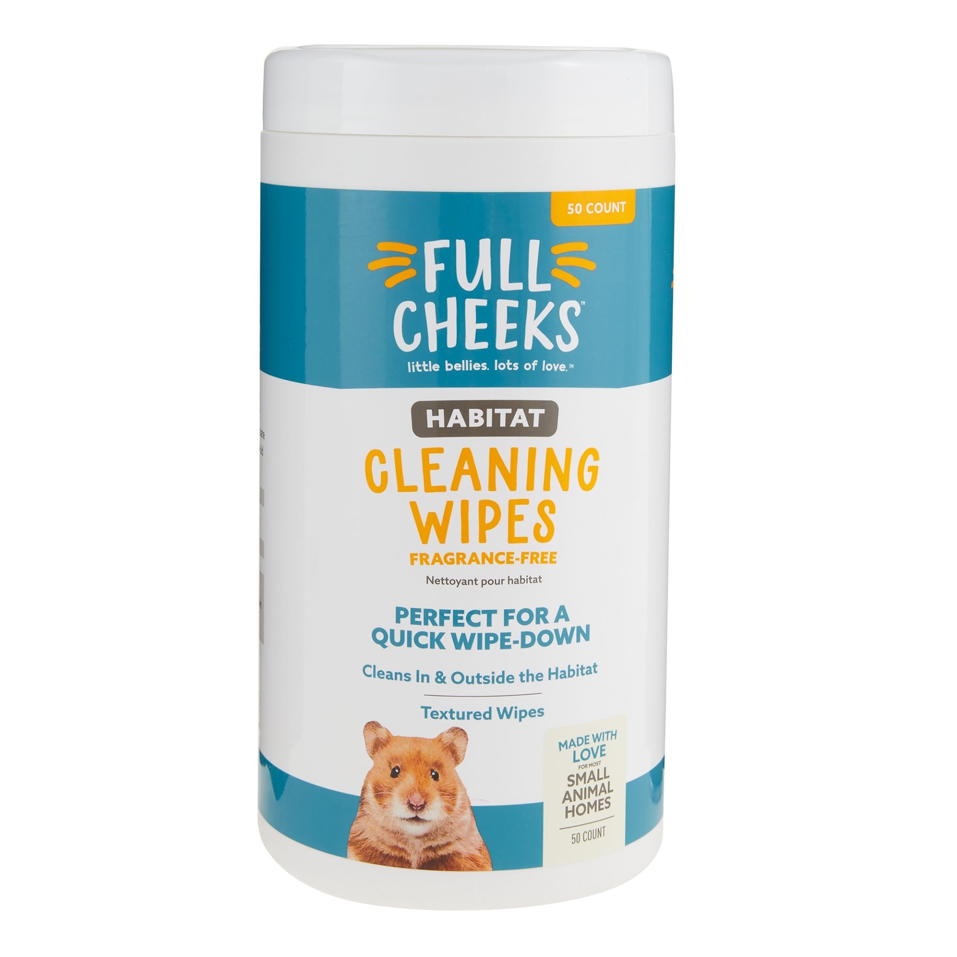 slide 1 of 1, Full Cheeks Small Pet Habitat Cleaning Wipes, 1 ct