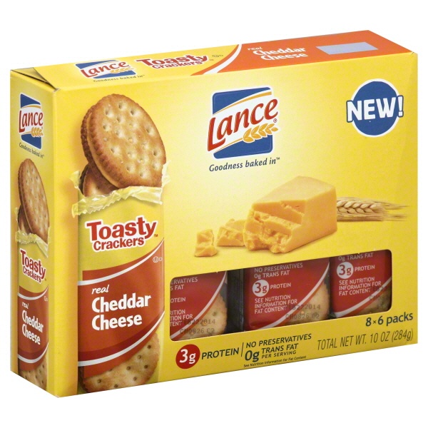 slide 1 of 1, Lance Crackers Toasty Cheddar Cheese, 10 oz