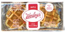 Worley's Maple Belgian Waffles Sliced