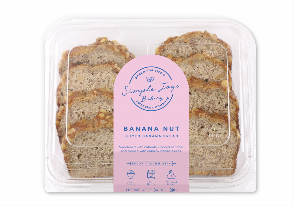 slide 1 of 1, Simple Joys Bakery Banana Nut Sliced Loaf Cake, 14.1 oz