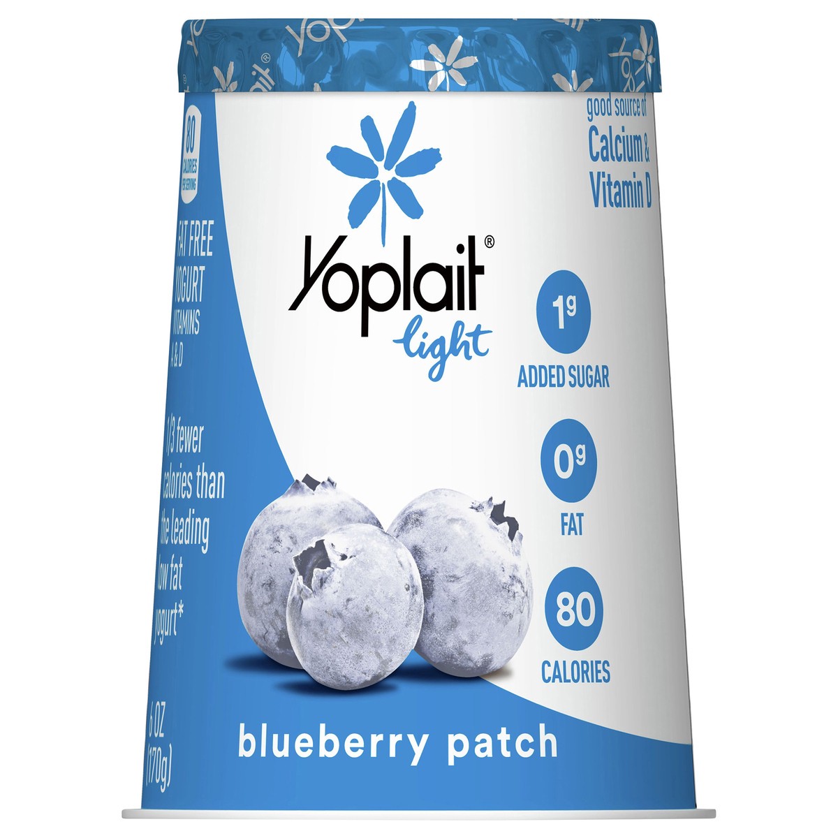 slide 1 of 14, Yoplait Light Blueberry Patch Fat Free Yogurt, 6 OZ Yogurt Cup, 6 oz