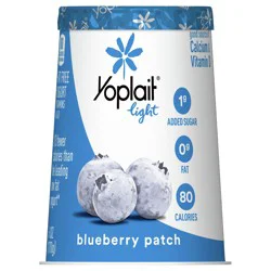 Yoplait Light Blueberry Patch Fat Free Yogurt Cup, Gluten Free Snack, 6 oz