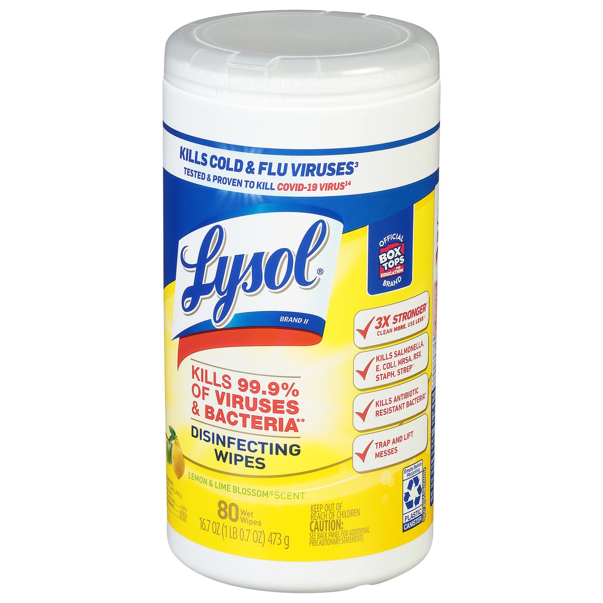 slide 8 of 9, Lysol Disinfectant Wipes, Multi-Surface Antibacterial Cleaning Wipes, For Disinfecting and Cleaning, Lemon and Lime  Blossom, 80 Count, 80 ct