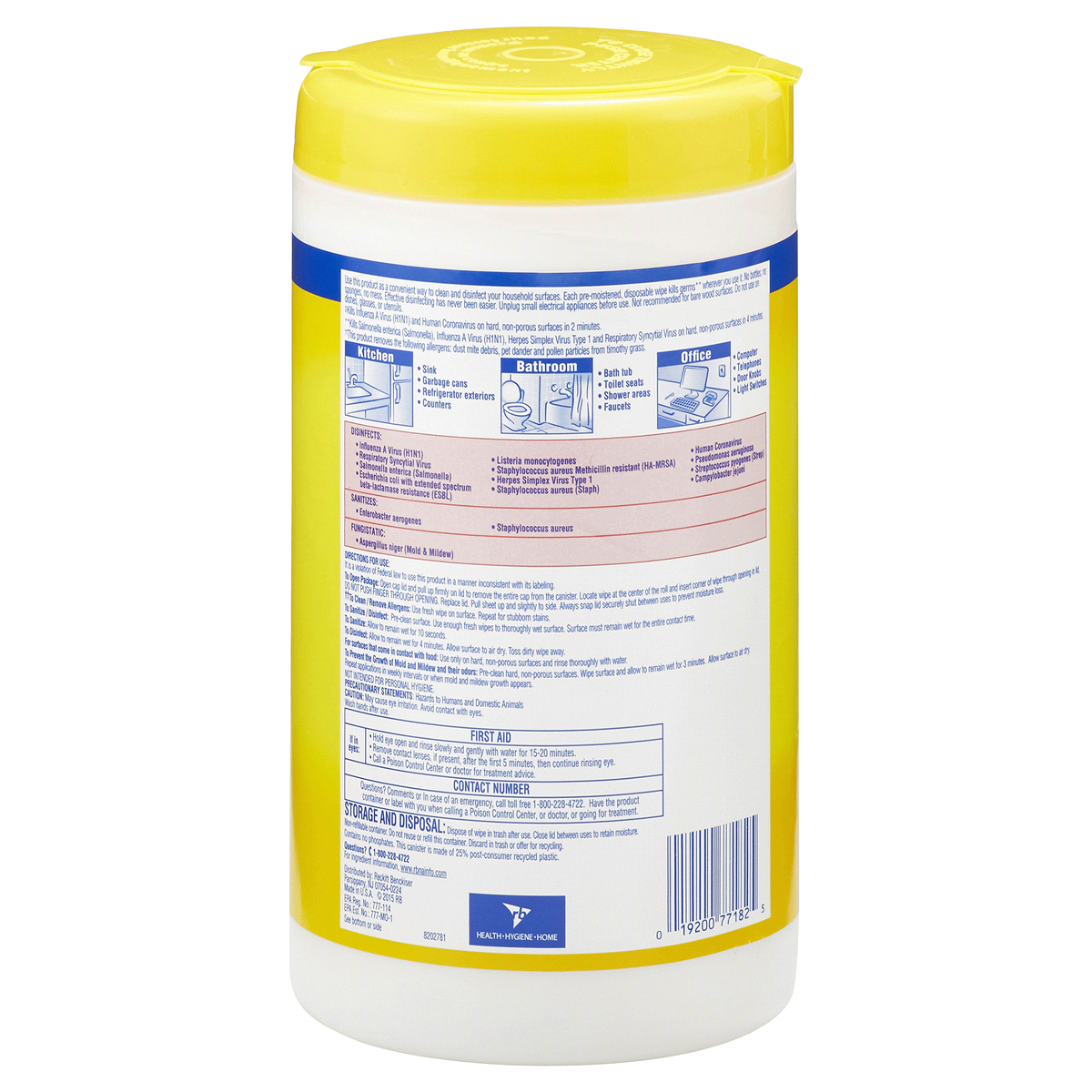 slide 7 of 8, Lysol Disinfecting Wipes Lemon & Lime Blossom Scent, 80 ct