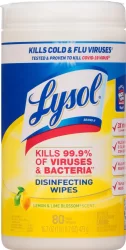 Lysol Disinfecting Wipes Lemon & Lime Blossom Scent