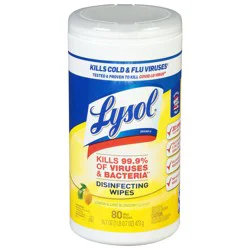 Lysol Lemon & Lime Blossom Scent Disinfecting Wipes 80 ea