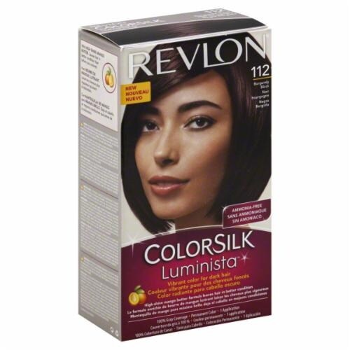 slide 1 of 1, Revlon ColorSilk Luminista 112 Burgundy Black Permanent Color, 1 kit