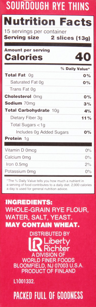 slide 4 of 11, Finn Crisp Sourdough Rye Thins Original, 7 oz
