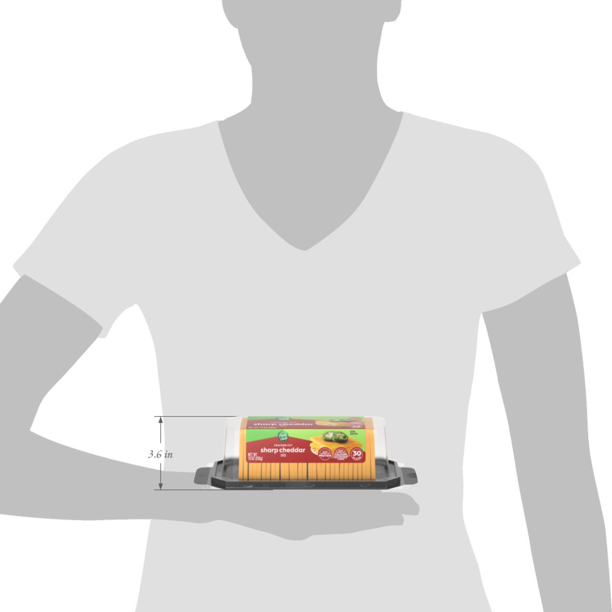 slide 8 of 13, Food Club Cracker Cut Sharp Cheddar Cheese 30 ea, 10 oz