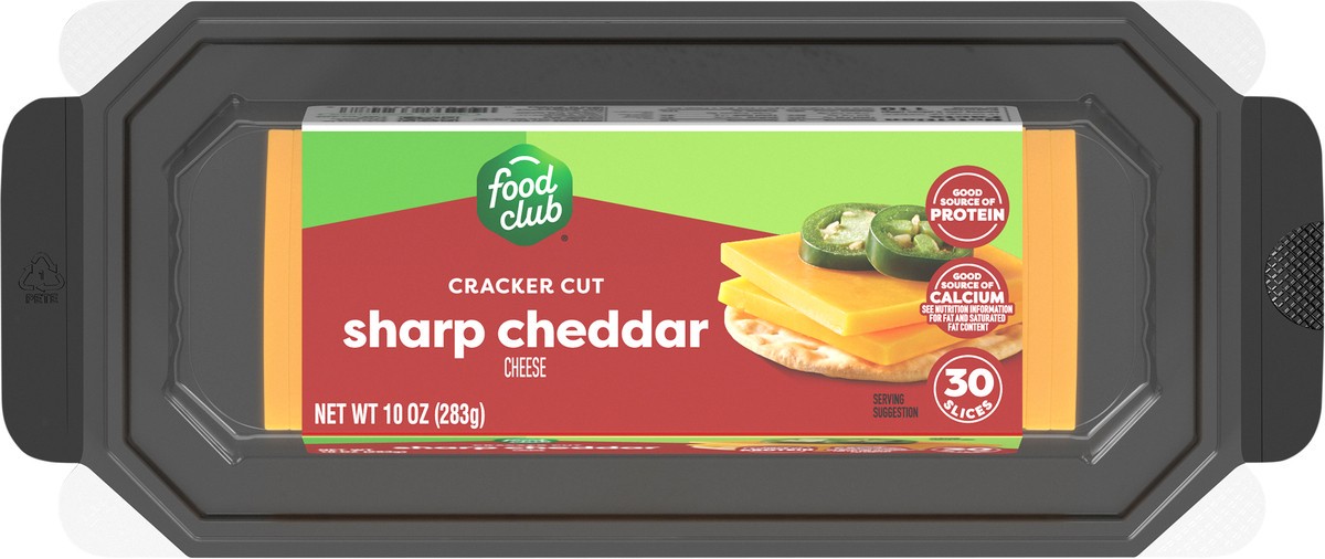 slide 5 of 13, Food Club Cracker Cut Sharp Cheddar Cheese 30 ea, 10 oz