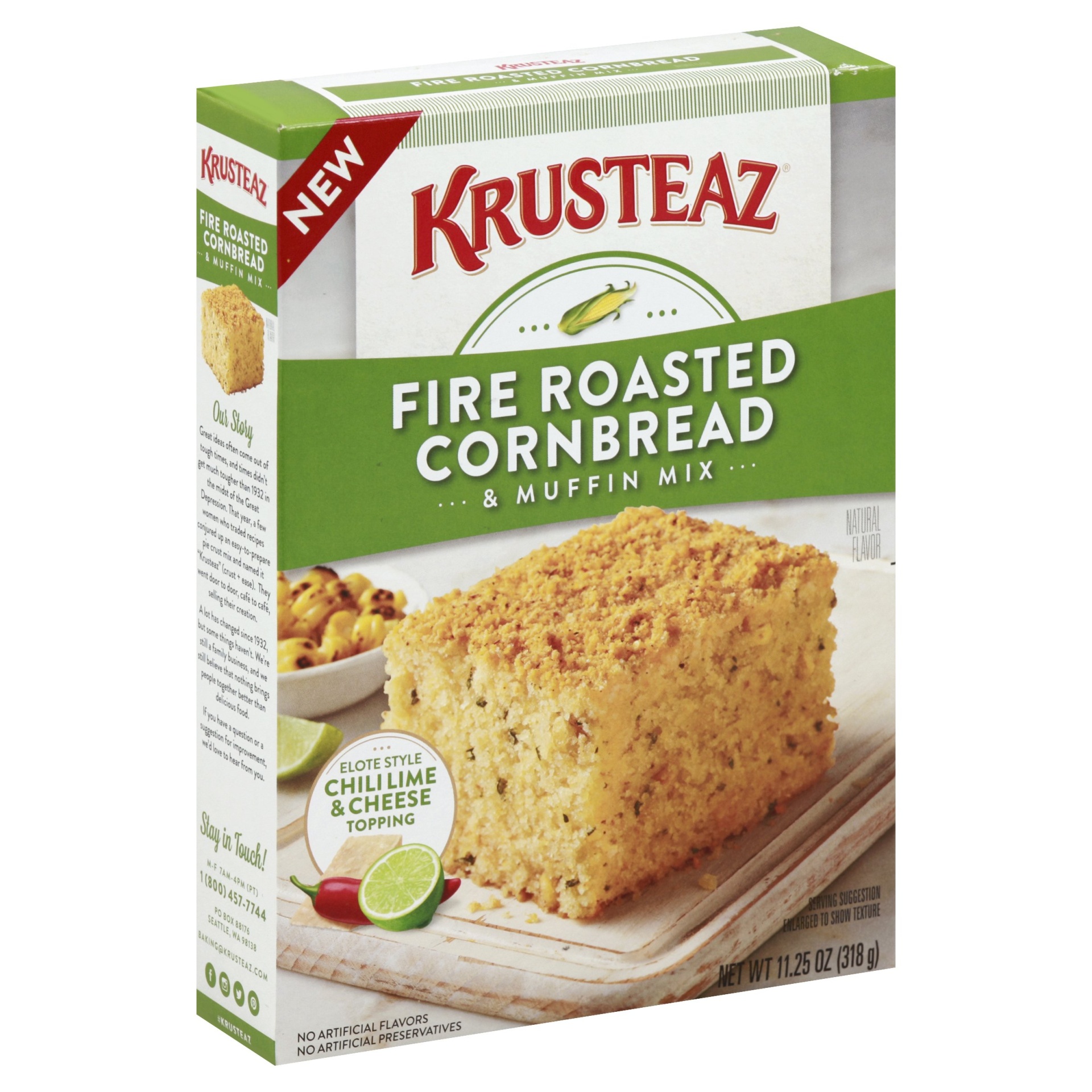 slide 1 of 1, Krusteaz Fire Roasted Cornbread & Muffin Mix, 11.25 oz