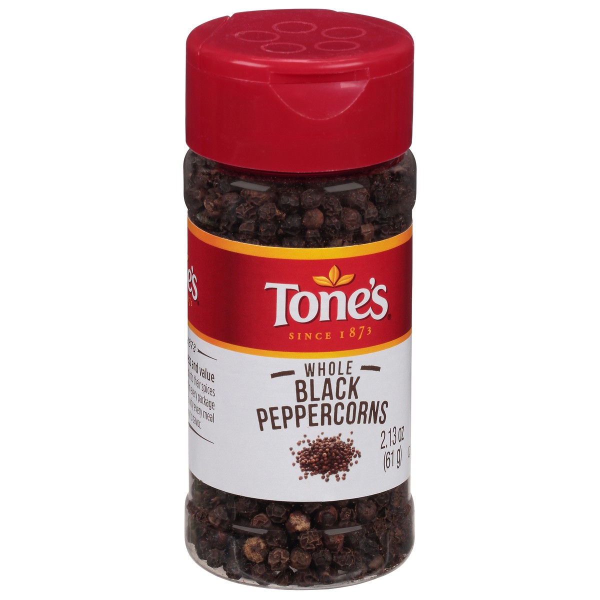 slide 2 of 8, Tone's Black Peppercorns, 2.13 oz