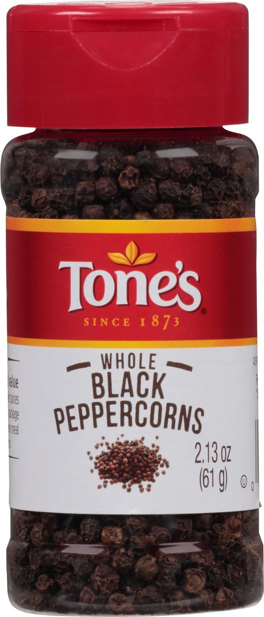 slide 5 of 8, Tone's Black Peppercorns, 2.13 oz