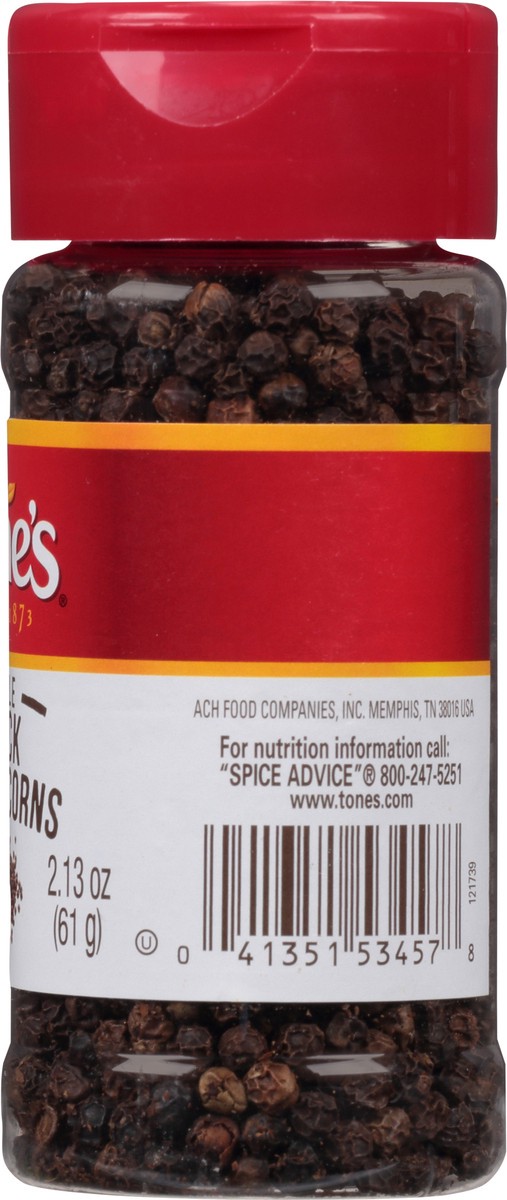 slide 6 of 8, Tone's Black Peppercorns, 2.13 oz