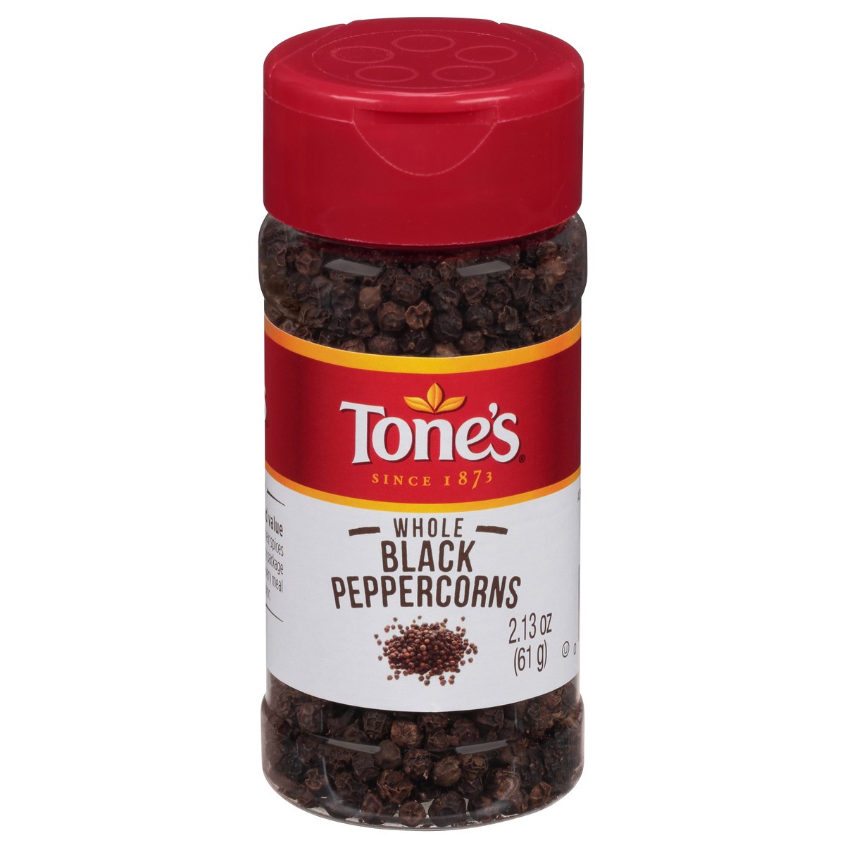 slide 1 of 8, Tone's Black Peppercorns, 2.13 oz